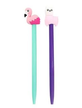Cute Fruit or Animal Top 2 Pens Set - Choose A Set.